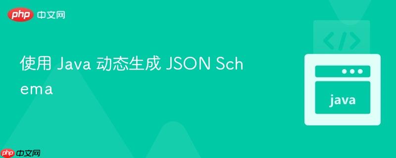 使用 java 动态生成 json schema
