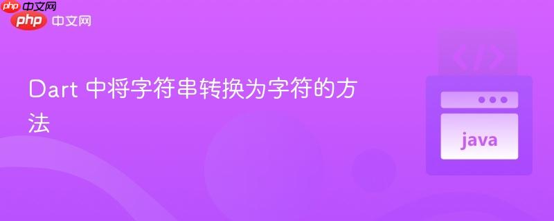 dart 中将字符串转换为字符的方法