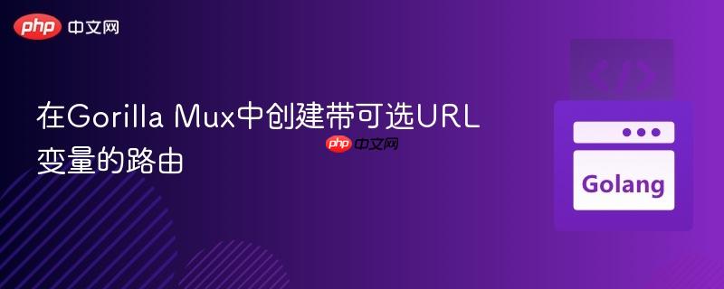 在Gorilla Mux中创建带可选URL变量的路由