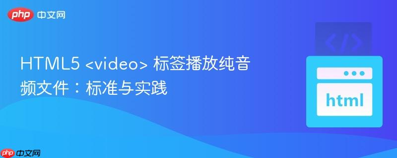html5 <video> 标签播放纯音频文件：标准与实践