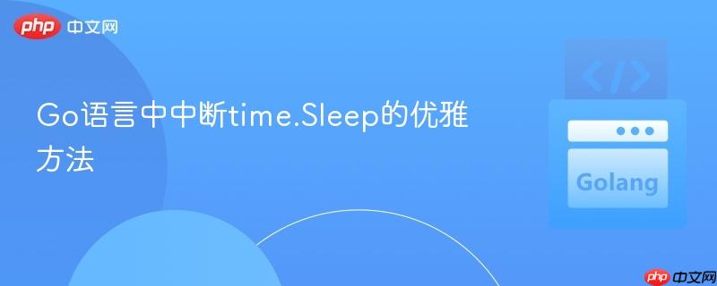 Go语言中中断time.Sleep的优雅方法
