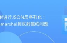 使用反射进行JSON反序列化：解决Unmarshal到反射值的问题