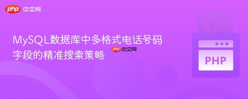 MySQL数据库中多格式电话号码字段的精准搜索策略