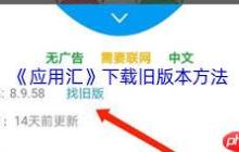 应用汇如何查找旧版本