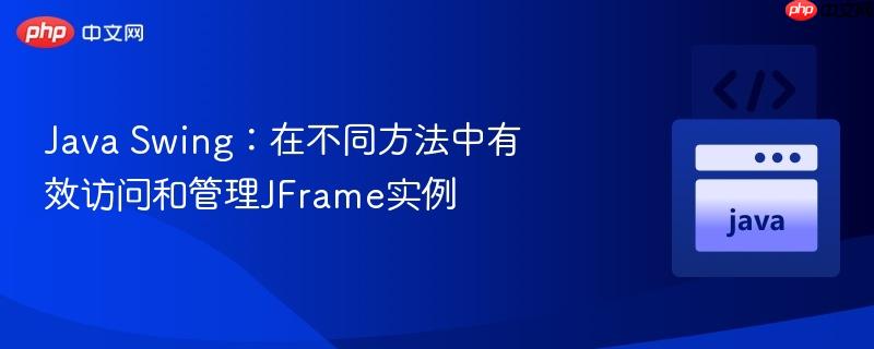 Java Swing:在不同方法中有效访问和管理JFrame实例