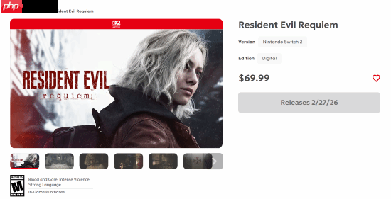 《生化危机9》NS2商店页公开！定价69.99美元！