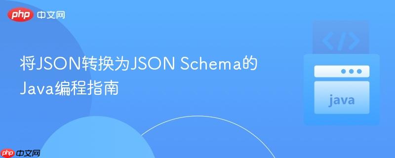 将JSON转换为JSON Schema的Java编程指南