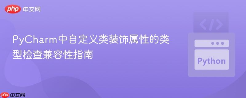 PyCharm中自定义类装饰属性的类型检查兼容性指南
