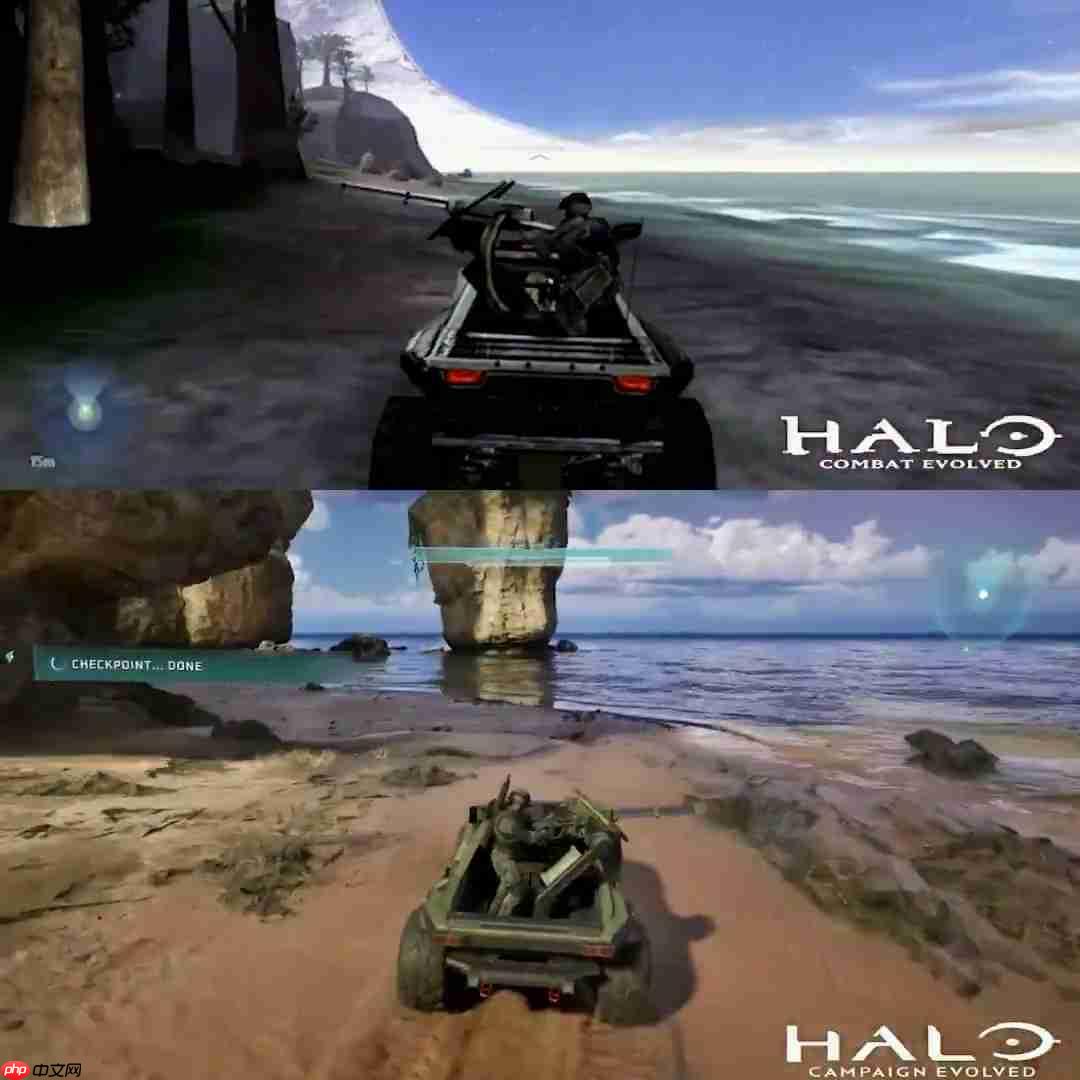 《光环:战役进化》《光环:战斗进化》画面对比