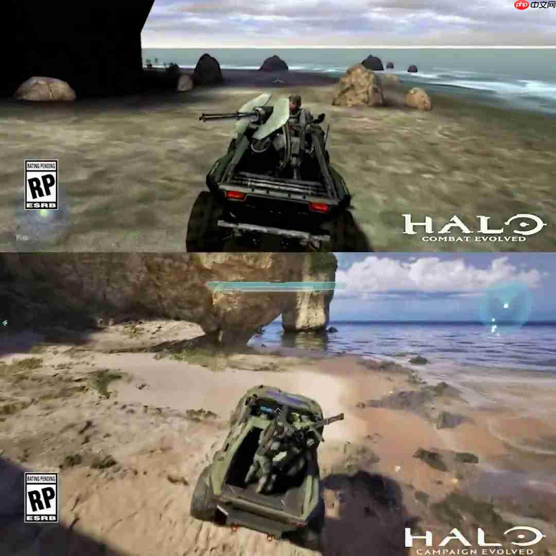 《光环:战役进化》《光环:战斗进化》画面对比