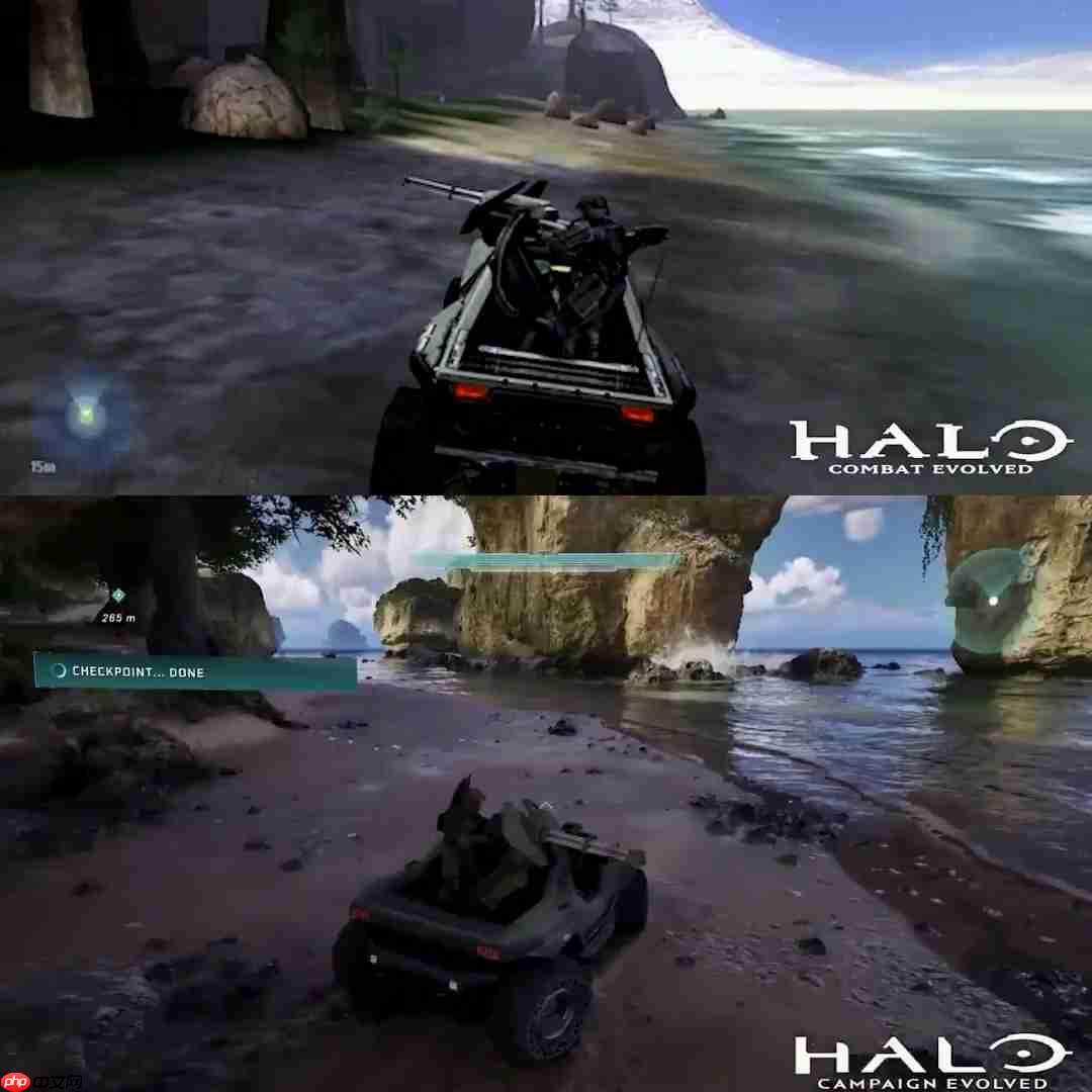 《光环:战役进化》《光环:战斗进化》画面对比