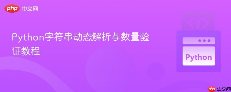 Python字符串动态解析与数量验证教程