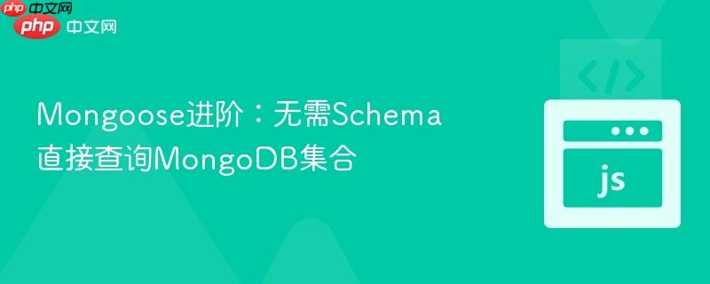 Mongoose进阶:无需Schema直接查询MongoDB集合