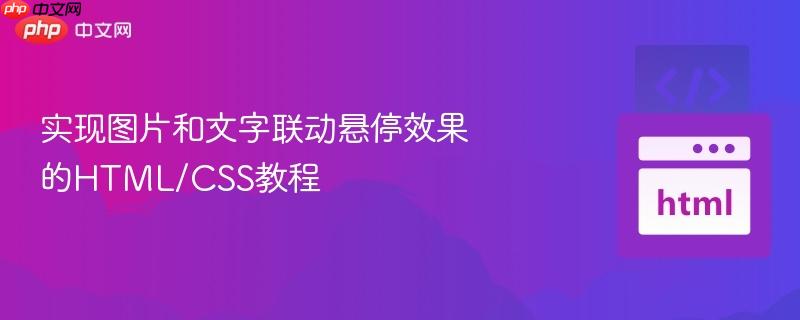 实现图片和文字联动悬停效果的HTML/CSS教程