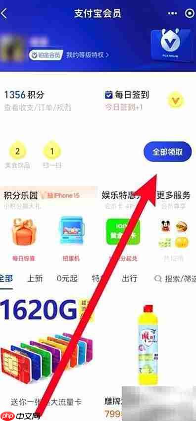 支付宝积分获取方法