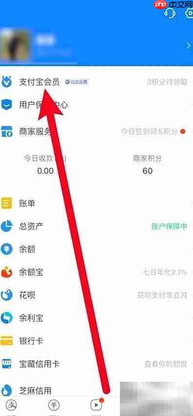 支付宝积分获取方法
