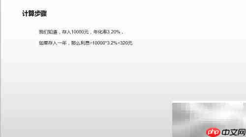 10000元年化3.2%月收益计算
