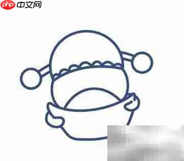 可爱财神简笔画教程