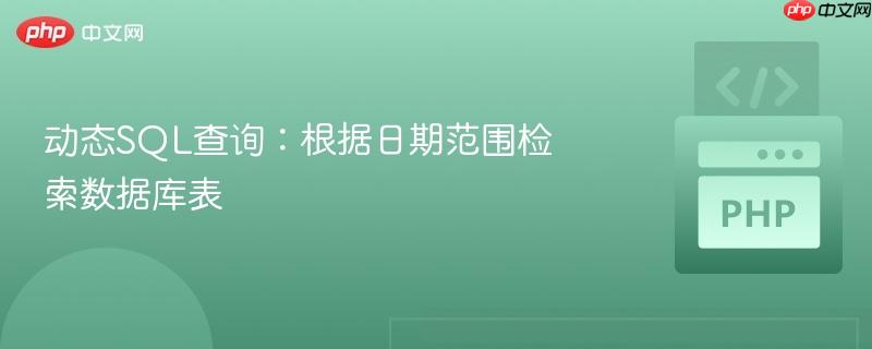 动态SQL查询:根据日期范围检索数据库表