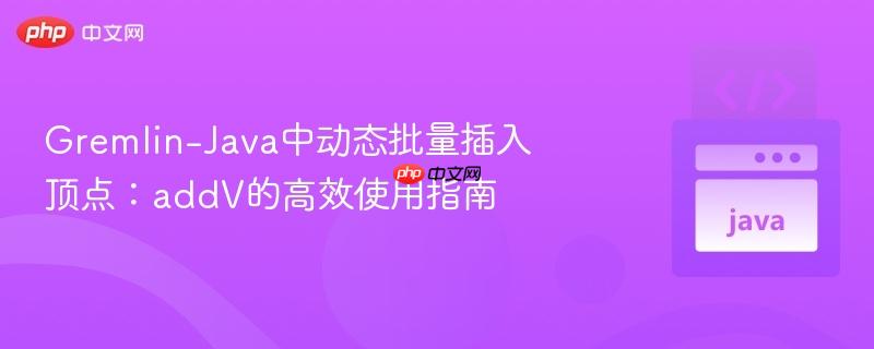 Gremlin-Java中动态批量插入顶点:addV的高效使用指南