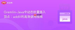 Gremlin-Java中动态批量插入顶点：addV的高效使用指南