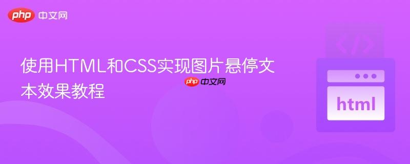 使用HTML和CSS实现图片悬停文本效果教程