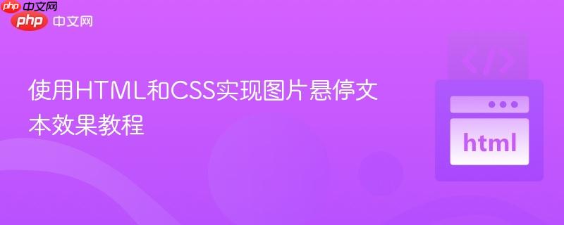 使用HTML和CSS实现图片悬停文本效果教程

