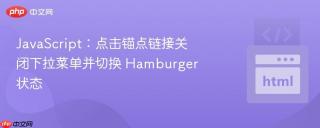 JavaScript：点击锚点链接关闭下拉菜单并切换 Hamburger 状态