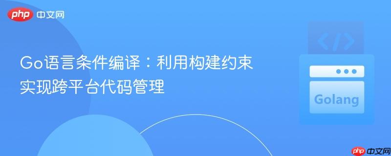 Go语言条件编译:利用构建约束实现跨平台代码管理