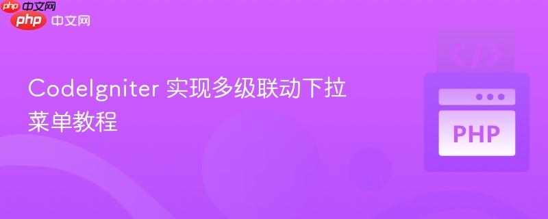 CodeIgniter 实现多级联动下拉菜单教程