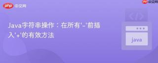 Java字符串操作:在所有'-'前插入'+'的有效方法