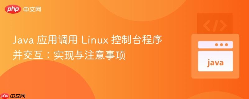 Java 应用调用 Linux 控制台程序并交互:实现与注意事项