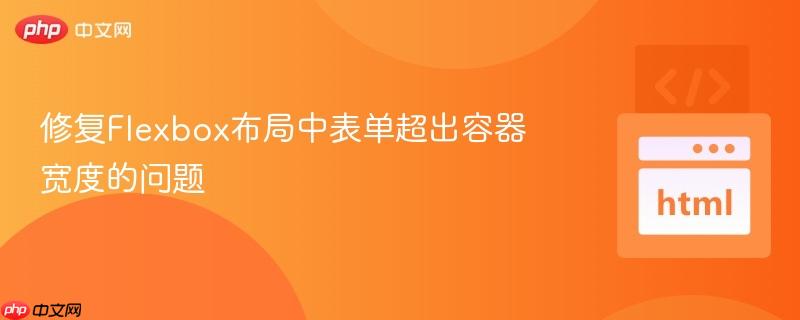 修复Flexbox布局中表单超出容器宽度的问题