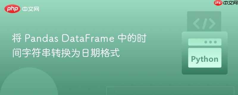 将 pandas dataframe 中的时间字符串转换为日期格式