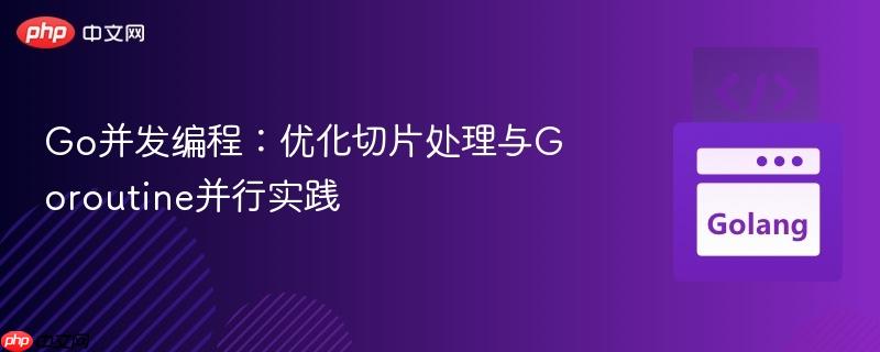 Go并发编程：优化切片处理与Goroutine并行实践
