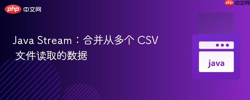 java stream:合并从多个 csv 文件读取的数据