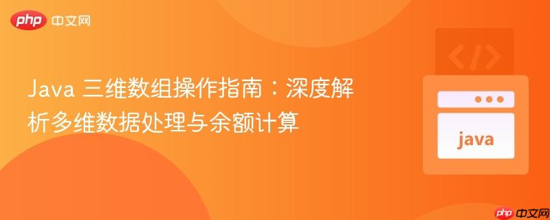 Java 三维数组操作指南：深度解析多维数据处理与余额计算
