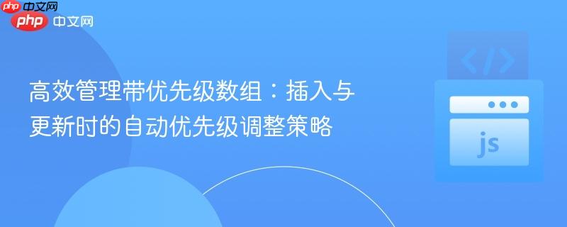 高效管理带优先级数组:插入与更新时的自动优先级调整策略