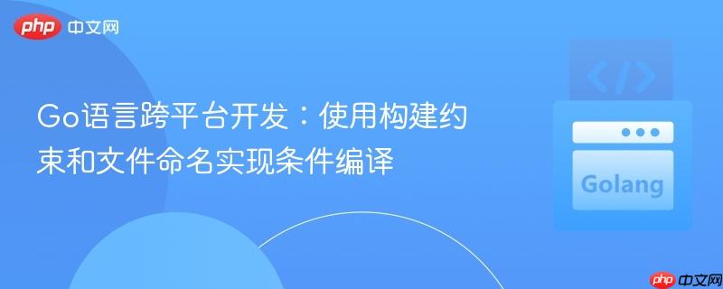 Go语言跨平台开发:使用构建约束和文件命名实现条件编译