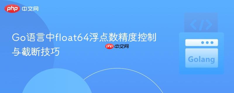 Go语言中float64浮点数精度控制与截断技巧
