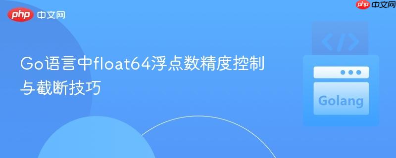 Go语言中float64浮点数精度控制与截断技巧