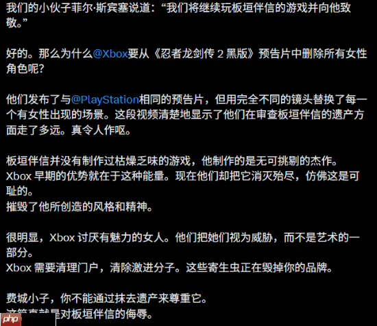 Xbox删忍龙美女角色 斯宾塞致敬板垣伴信被喷太虚伪