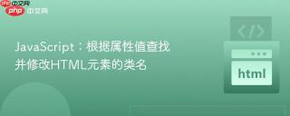JavaScript：根据属性值查找并修改HTML元素的类名
