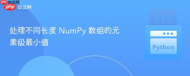处理不同长度 numpy 数组的元素级最小值