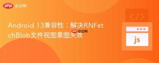 Android 13兼容性：解决RNFetchBlob文件视图意图失效
