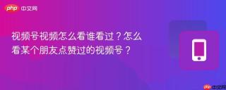 视频号视频怎么看谁看过？怎么看某个朋友点赞过的视频号？