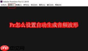 Pr如何设置自动生成音频波形