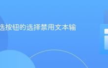 根据单选按钮的选择禁用文本输入框