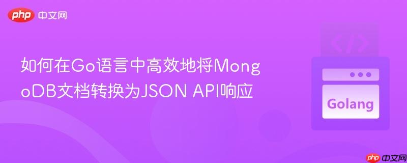 如何在Go语言中高效地将MongoDB文档转换为JSON API响应