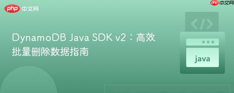 DynamoDB Java SDK v2:高效批量删除数据指南